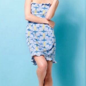 NWT Lilly Pulitzer Franco Dress Worth Blue Pressed Size 0